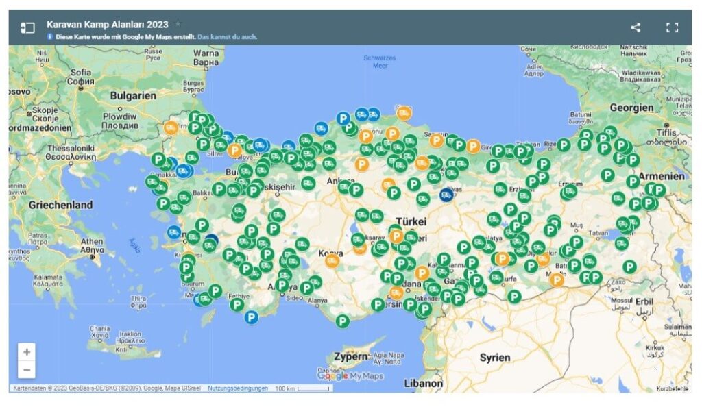 Türkiye Kamp Alanları Haritası - En İyi Kamp Alanlarını Keşfedin